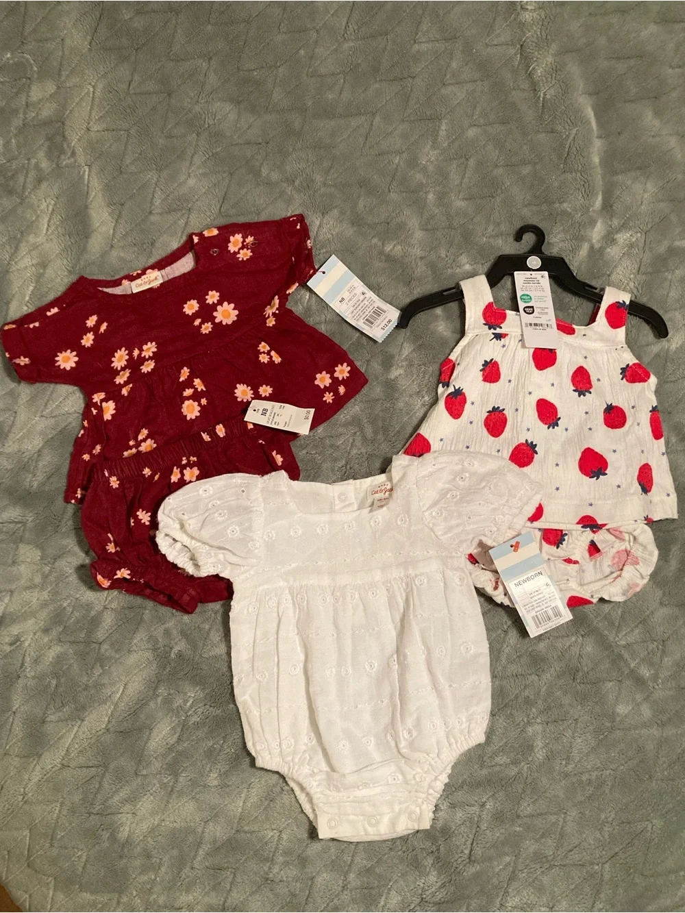 NWT Cat & Jack & Carter’s newborn baby girl lot!